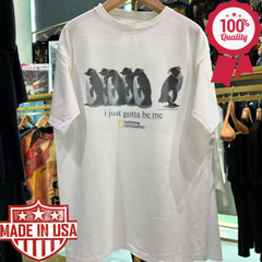 2001 ‘I JUST GOTTA BE ME’ ROCKHOPPER NAT GEO RARE WHITE T-SHIRT