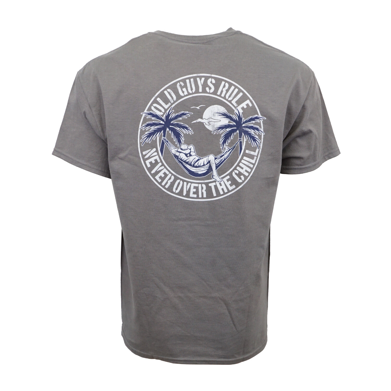 OLD GUYS RULE NEVER OVER THE CHILL T SHIRT gallery