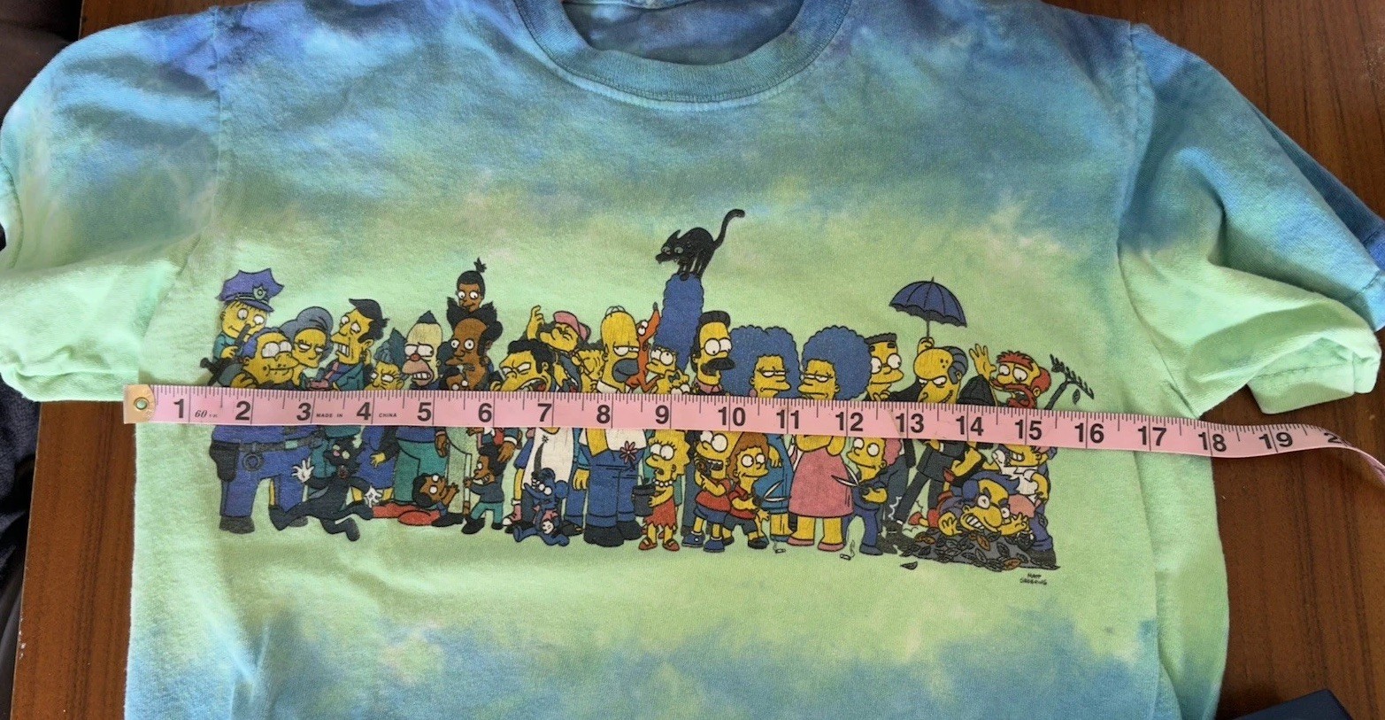 The Simpson’s Tie Dye Blue Green Graphic Tshirt Size Unknown See Measurements gallery