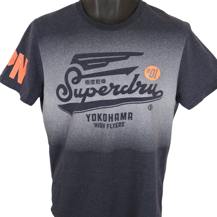 Superdry T Shirt Mens Size Large Gray Yokohama High Flyers Streetwear Japan gallery