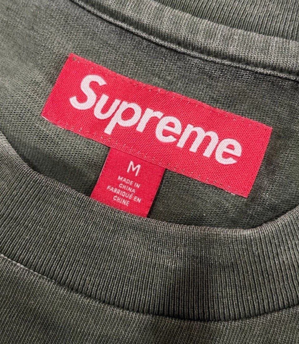 SUPREME T-Shirt OVERPRINT BOX LOGO S/S Top SS24 Green MEDIUM 100% COTTON gallery