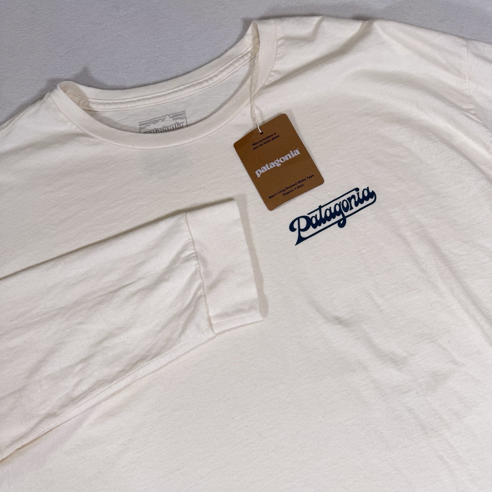 NWT Patagonia Long Sleeve Glider Organic Shirt Mens XXL Undyed Natural Beige gallery
