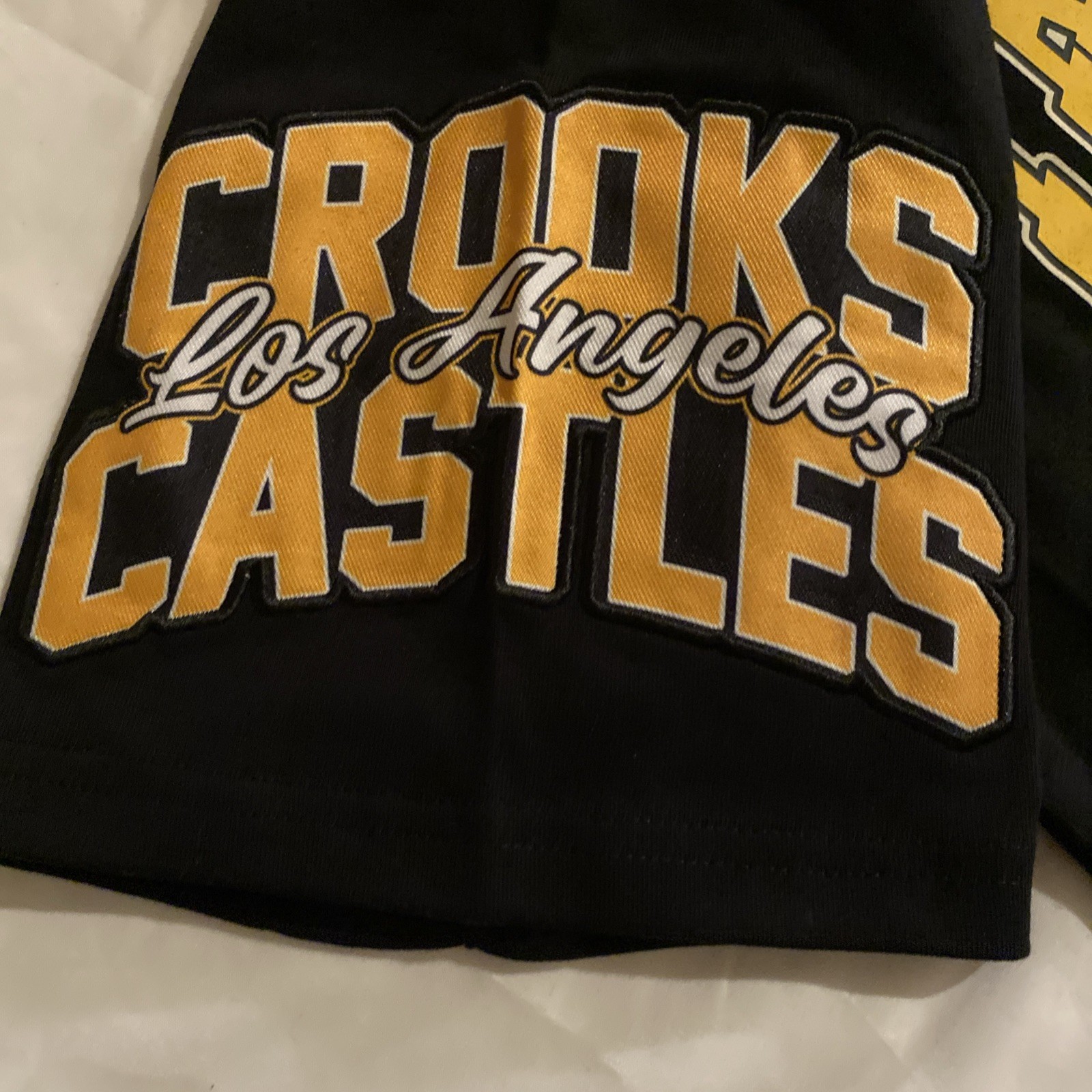 Crooks & Castles Crooks Football League Drop Shoulder Men Heavy Tee Black Size M gallery