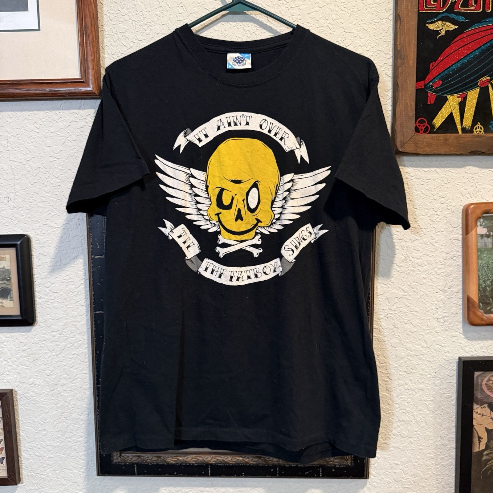 Vintage 90s Fatboy Slim It Ain’t Over This The Fat Man Sings Shirt Size Medium