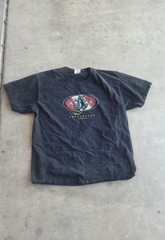 Vintage 2003 Amphibious Outfitters Double Sided Graphic Black T-shirt Size XL