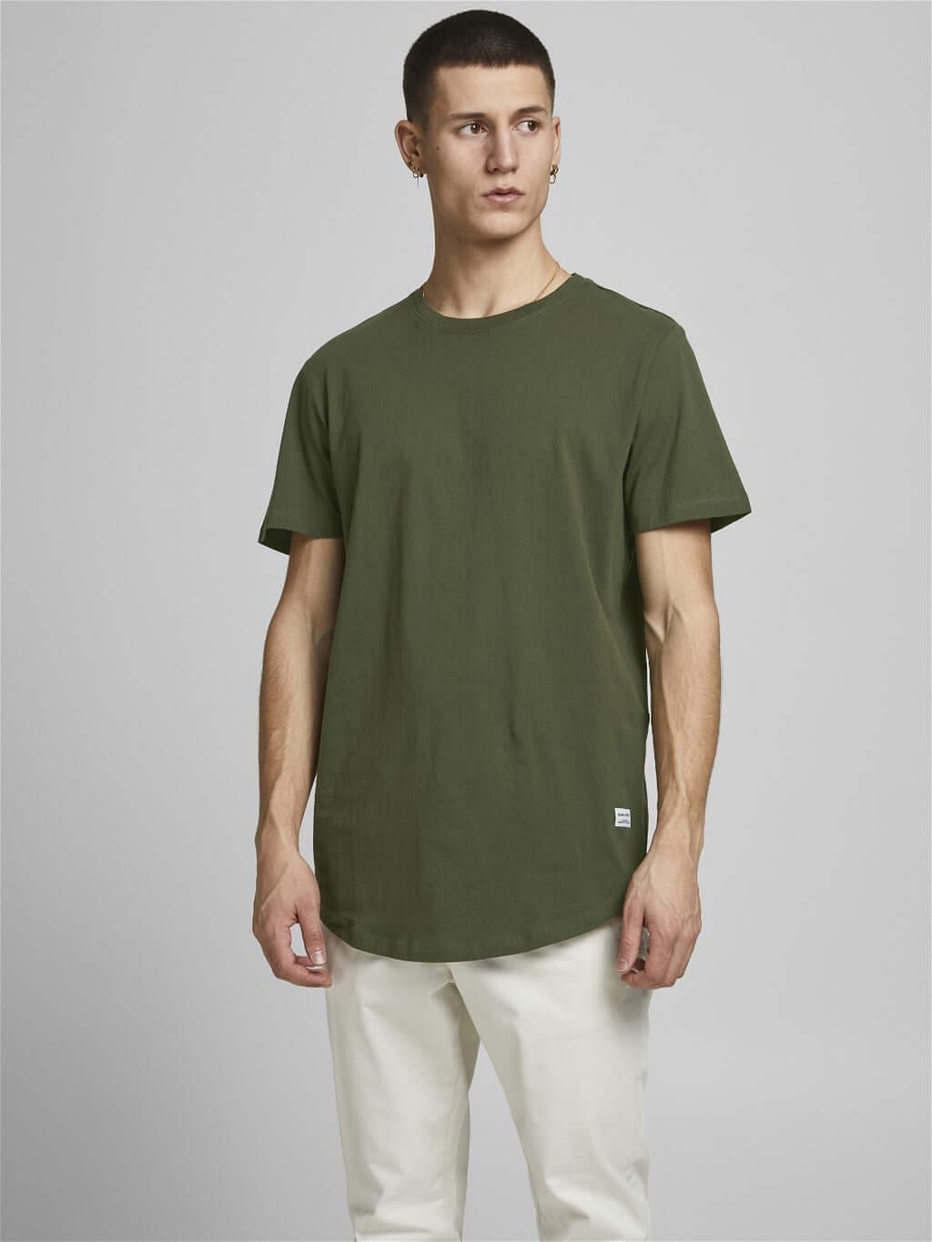 Jack & Jones 5 Pack JJENOA 100% Cotton Crew Neck T-Shirts - White/Navy/Black/Oli gallery