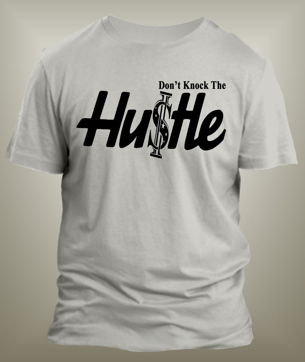 Mens Hip Hop Tee Shirt Don't Knock the Hustle Graphic Big Tall Sm Streetwear T gallery