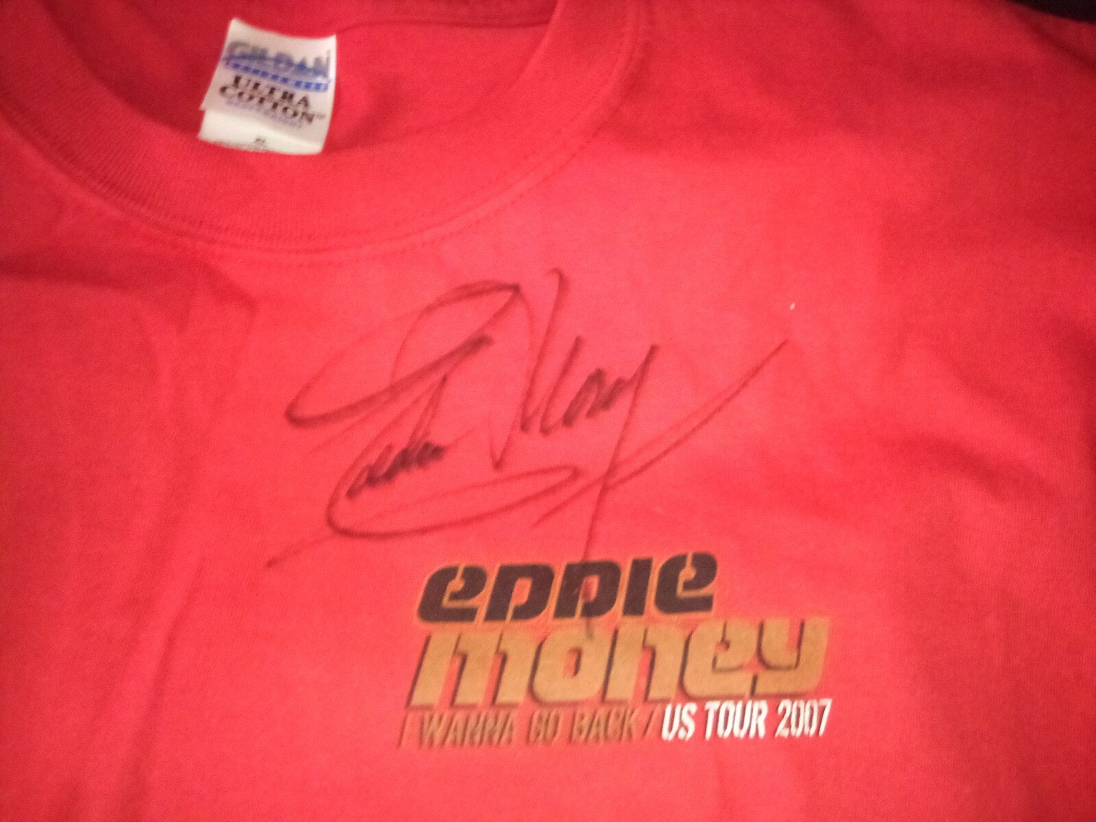 Men's Autographed SIGNED EDDIE MONEY "I Wanna Go Back/2007XL/ T-Shirt gallery