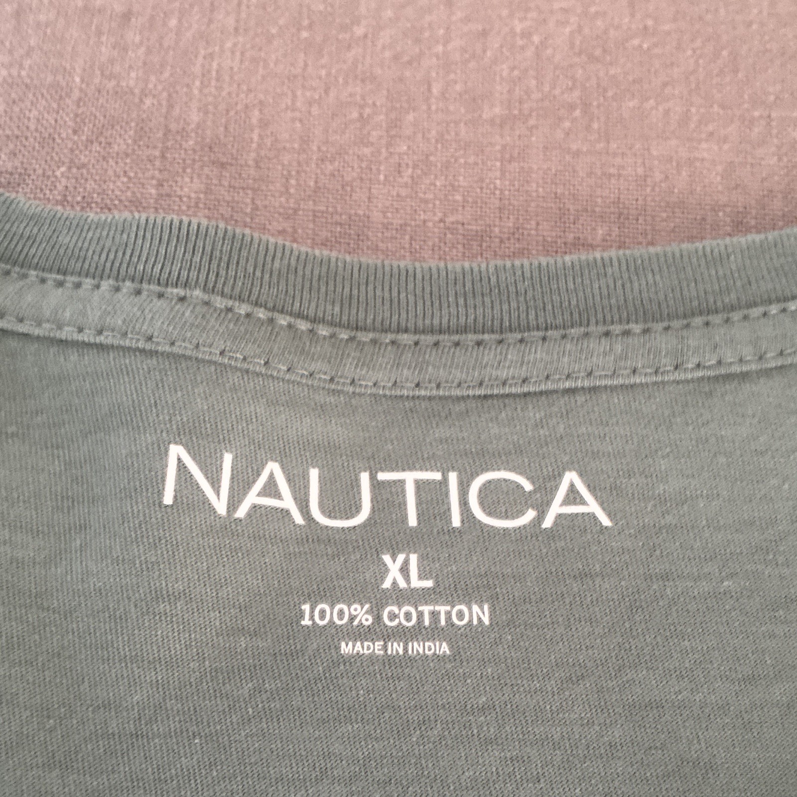 Nautica Men’s Green Crew Neck Short Sleeve Cotton Knit Logo T-Shirt XL gallery