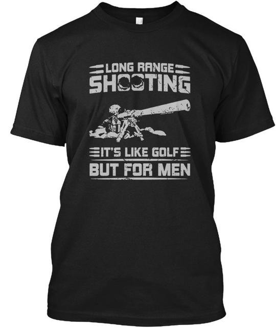 Long Range Shooting Its Like Golf But For Men T-Shirt Made in USA Size S to 5XL gallery