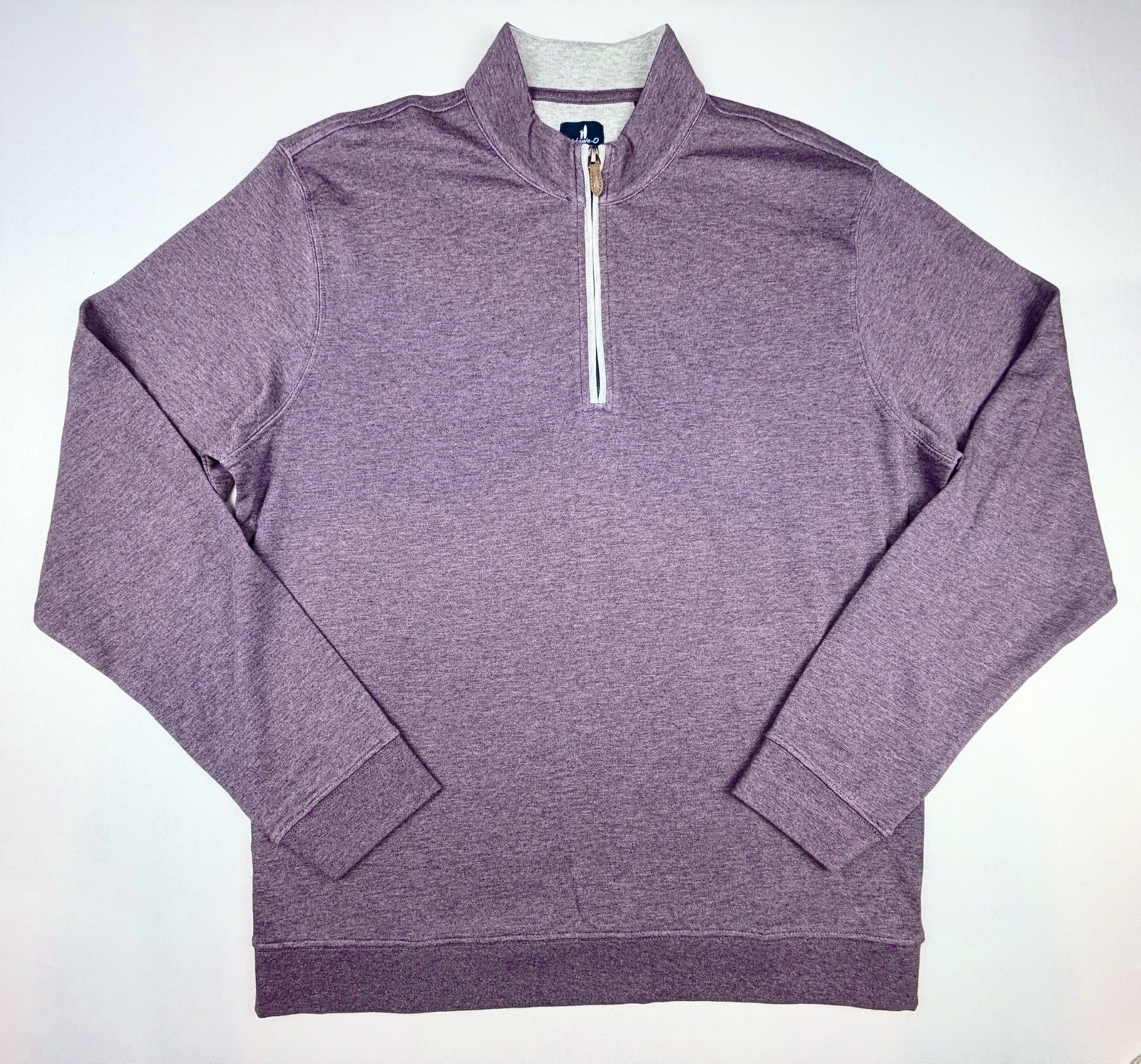Johnnie O 1/4 Zip Pullover Mens Large Purple Golf Performance Shirt Sully