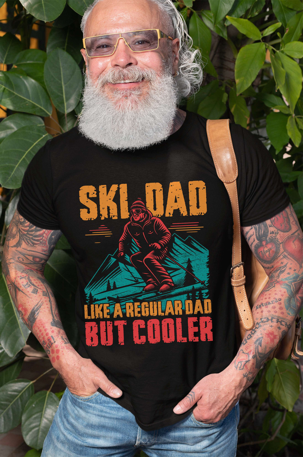 Men's Ski Dad T-shirt Skiing dad Father's day Christmas Fathers skiing gift gallery