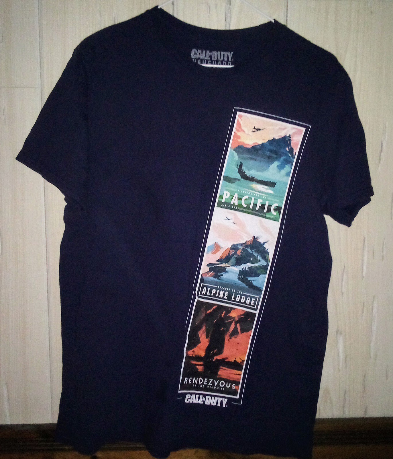 Call Of Duty, Vanguard T-Shirt, Pacific/Alpine Lodge/Rendezvous, Navy, Men’s M
