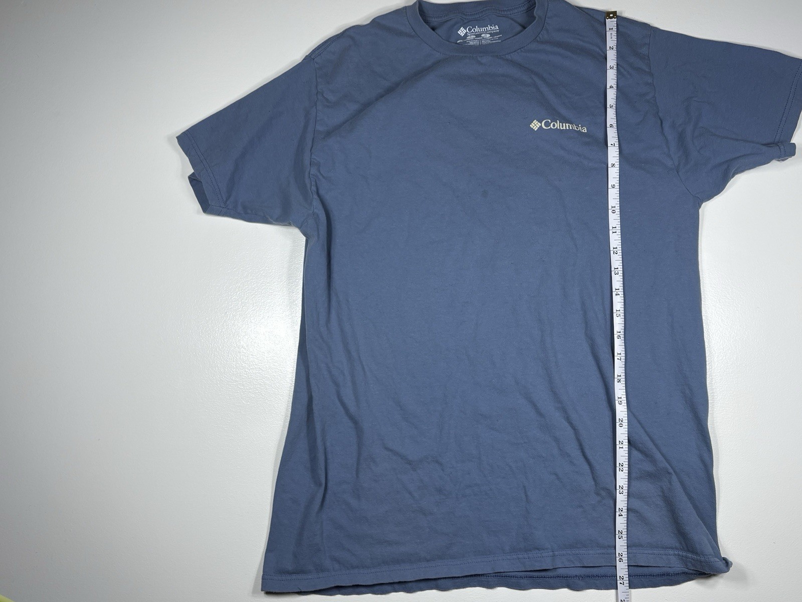 Columbia T Shirt Men L Blue Graphic Logo Outdoor Hiking Casual Cotton Active gallery