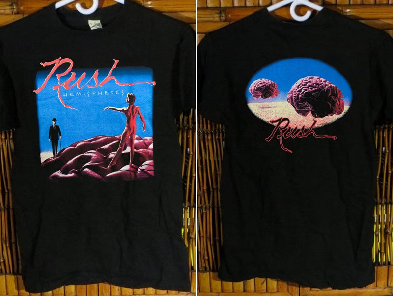 1978 RUSH Band Hemispheres Album Cover T-Shirt