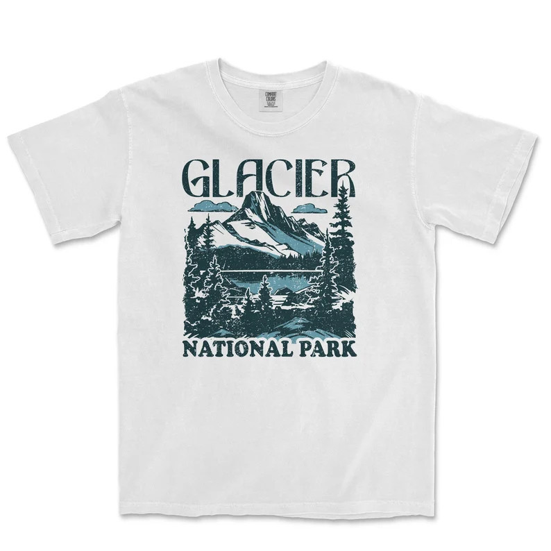 Glacier National Park Comfort Tee Vintage Style Shirt Nature Hiking gallery