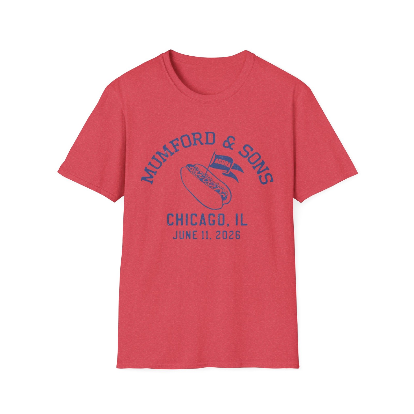 Mumford & Sons Chicago Hot Dog Agora T-Shirt | Wrigley Field Show Shirt