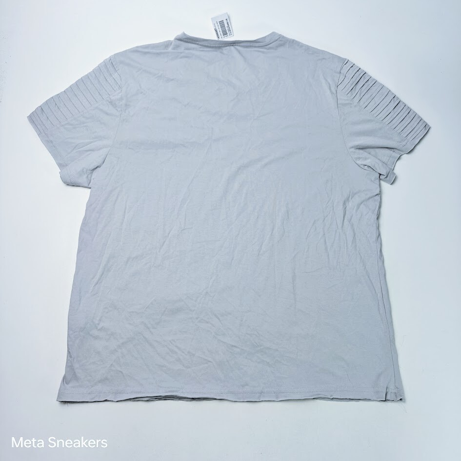 Inc Fashion 2XL Men's T Shirt Light Grey Cotton Zipper Comfort Rare Luxe New gallery