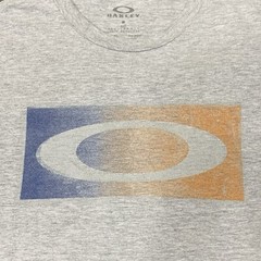 Oakley O-Bold Ellipse Gray Tee Size Small Cyber Gorp Y2K
