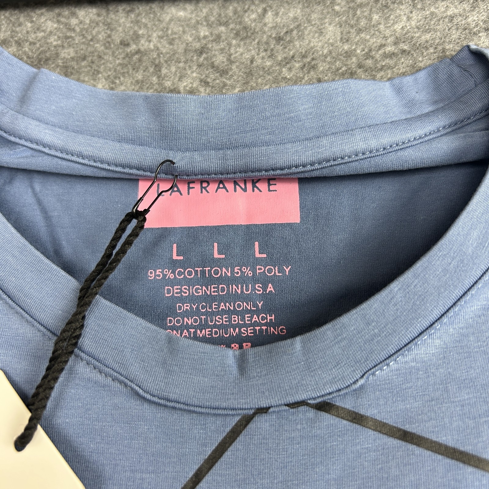 Lafranke Shirt Men's Large, Geometric Graphic Tee Polyester Cotton Modern Casual gallery