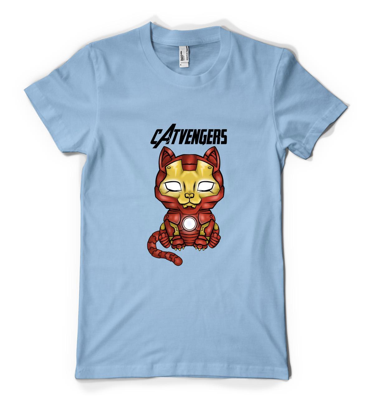 Catvengers Iron Man Cat Superhero Mashup Personalised Unisex Adult T Shirt gallery