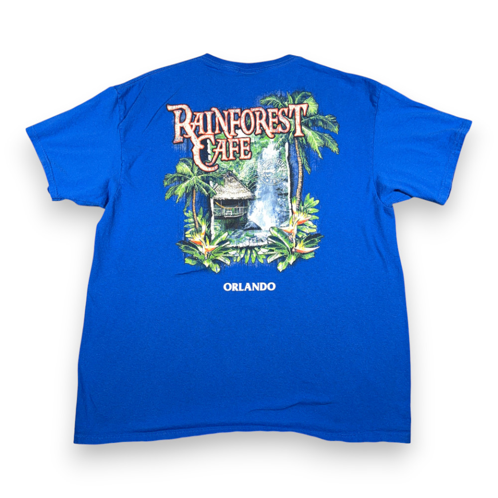 Rainforest Cafe Shirt Adult EXTRA LARGE Blue Orlando Florida USA Y2K gallery