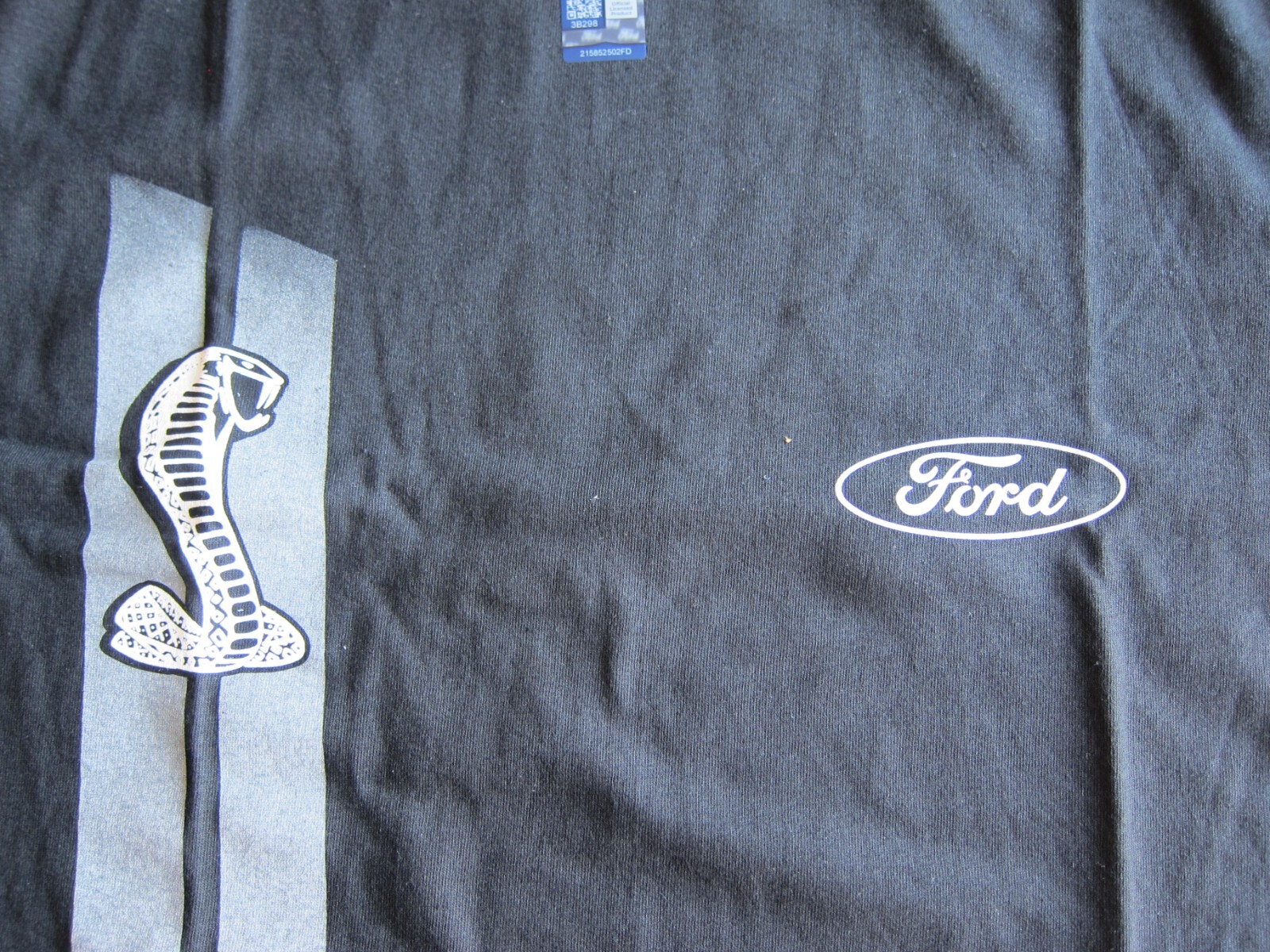 Ford Mustang Shelby Cobra Snake Emblem Cotton T-Shirt Black Official Licensed gallery