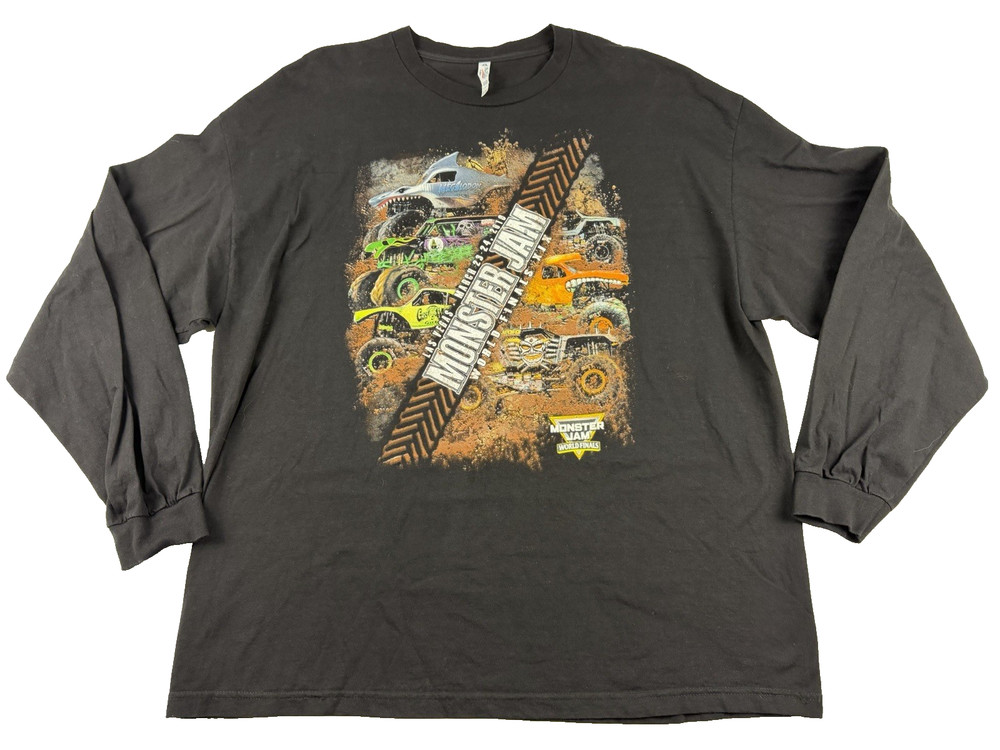 Monster Jam World Finals XIX Las Vegas 2018 Long Sleeve T Shirt Black 3XL Trucks