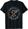 Chillin and Grillin Funny Barbeque Grilled BBQ Lover Graphic T-Shirt