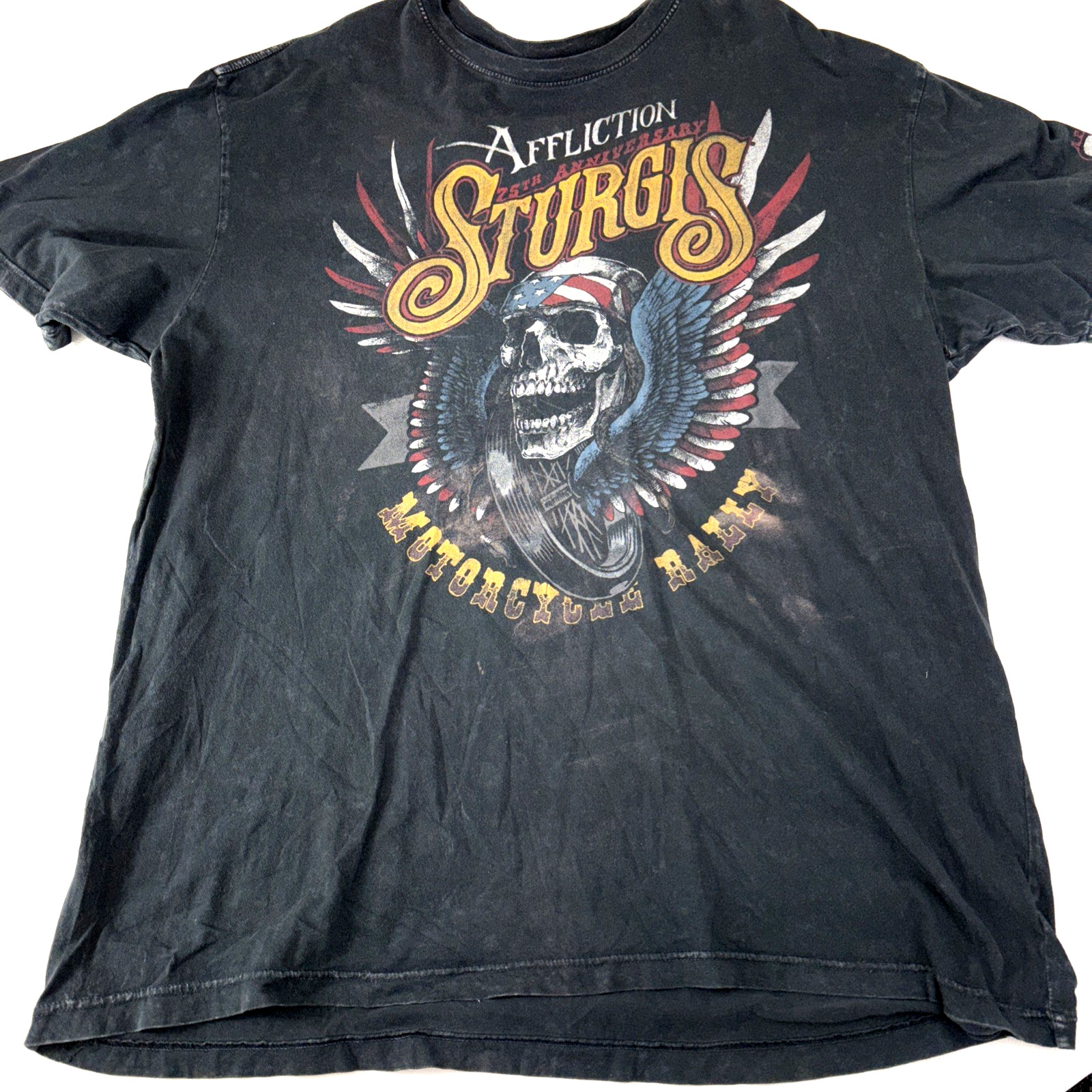 Affliction Sturgis 75th Annual 2015 Black Hills Motorcycle Rally Mens Shirt 2XL gallery