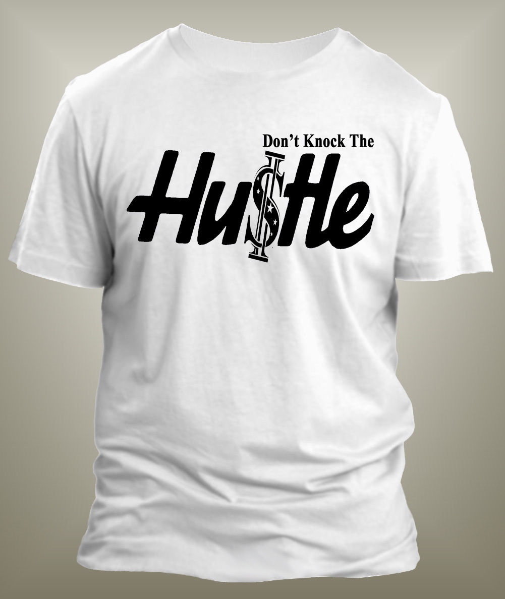 Mens Hip Hop Tee Shirt Don't Knock the Hustle Graphic Big Tall Sm Streetwear T gallery