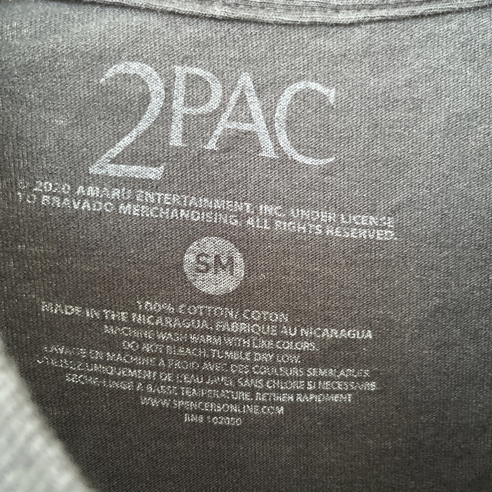 Tupac Shakur Official Merchandise- Long sleeve T-Shirt- Size S-Black gallery
