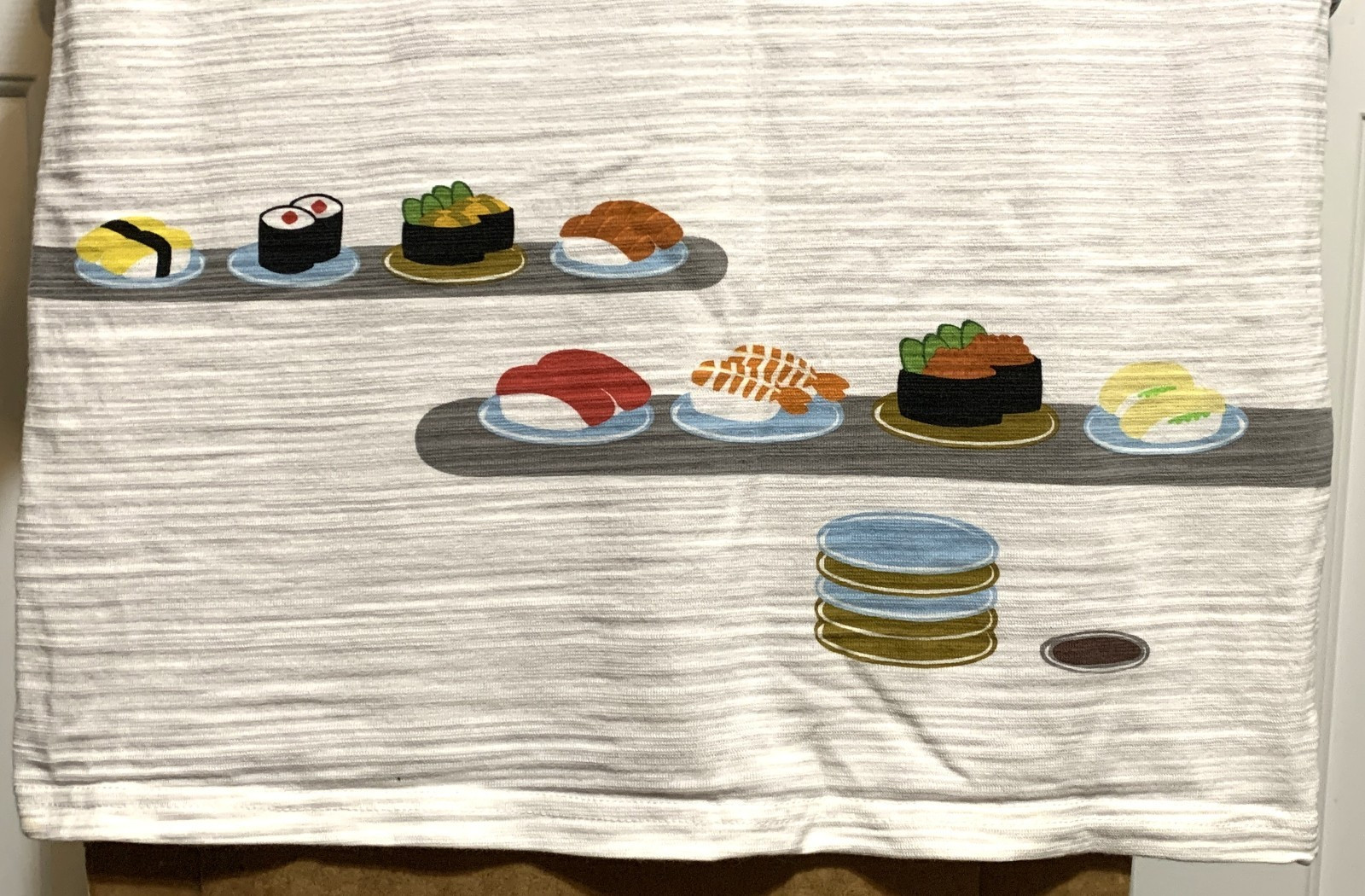 T-Shirt MED "No Sushi, No Life" Textured Fabric T-Shirt gallery