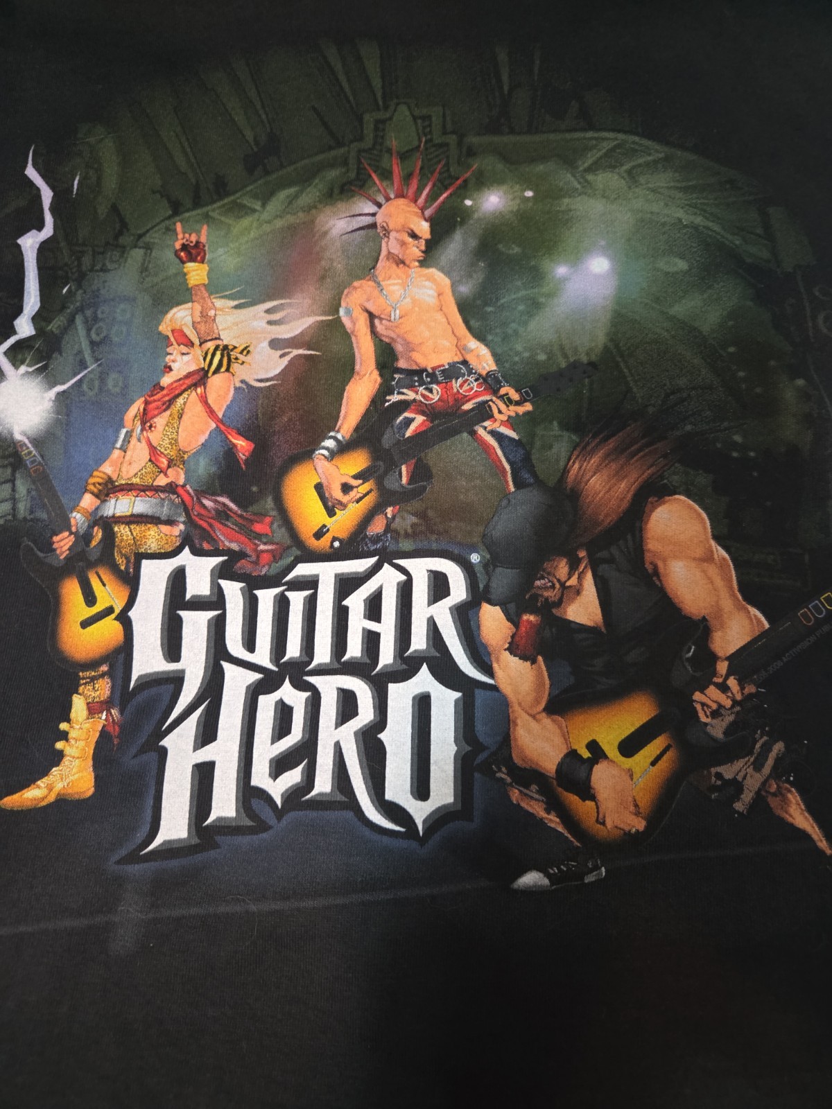 Guitar Hero 2008 Video Game Promo T-Shirt YOUTH LARGE SEE Measurements gallery