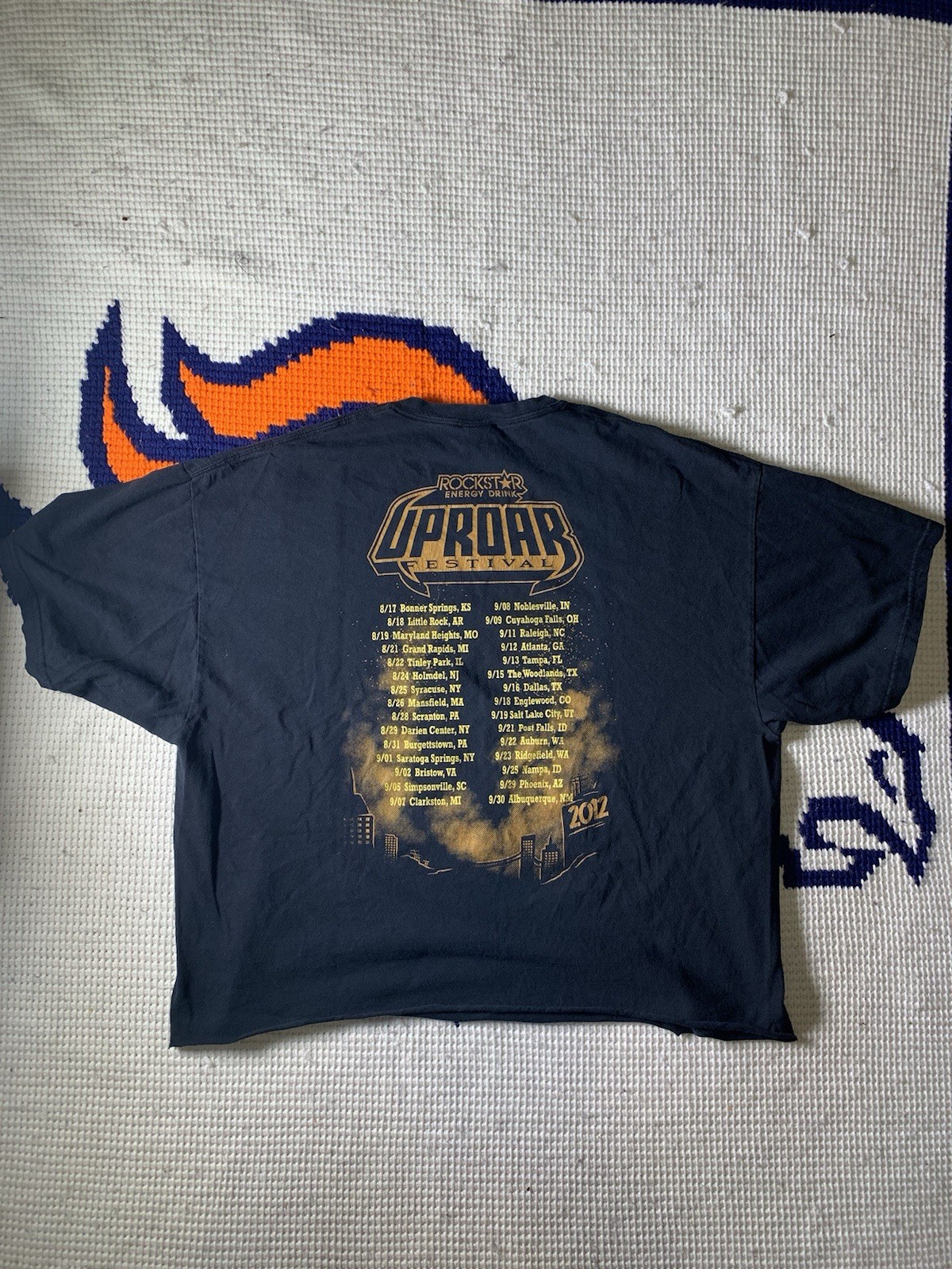 VTG Uproar Festival 2012 Rockstar Energy Drink Tee Shirt 2XL Cropped Fits A M!! gallery