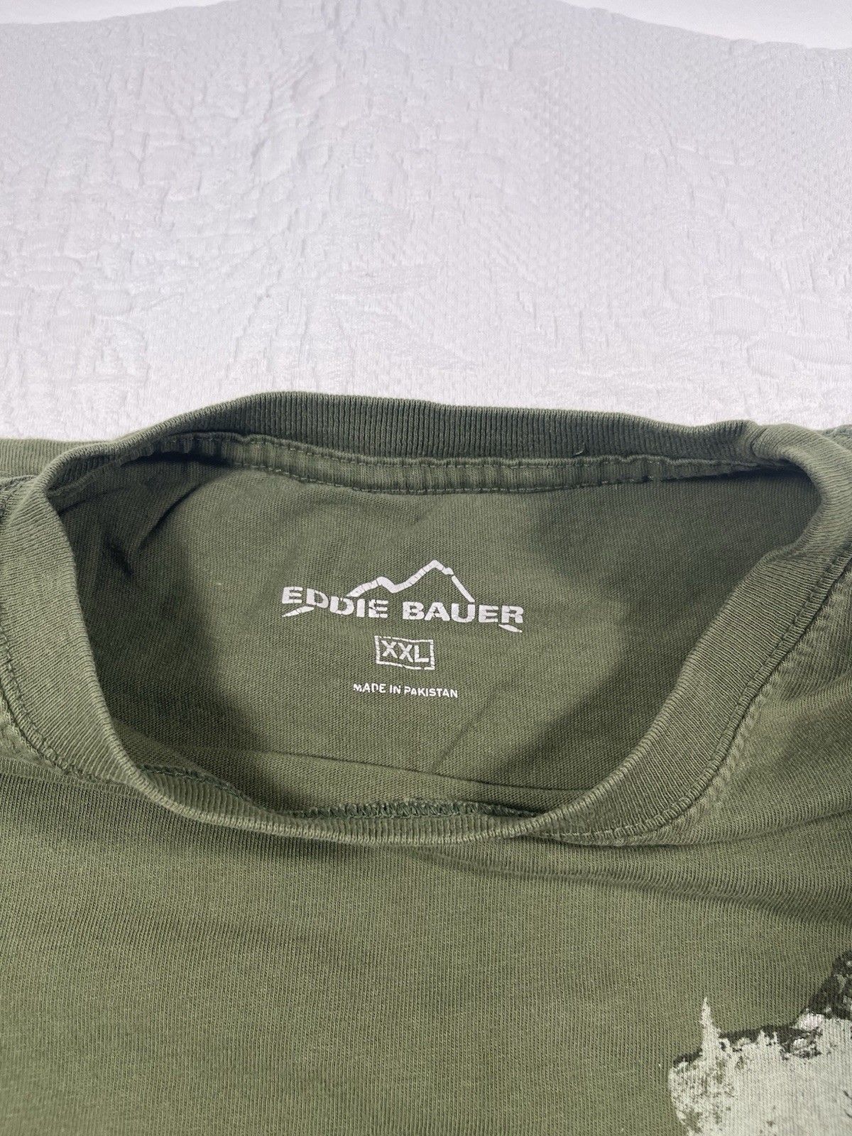 Eddie Bauer Men's Green Graphic Logo Knit Crew Neck Short Sleeve XXL T-Shirt gallery