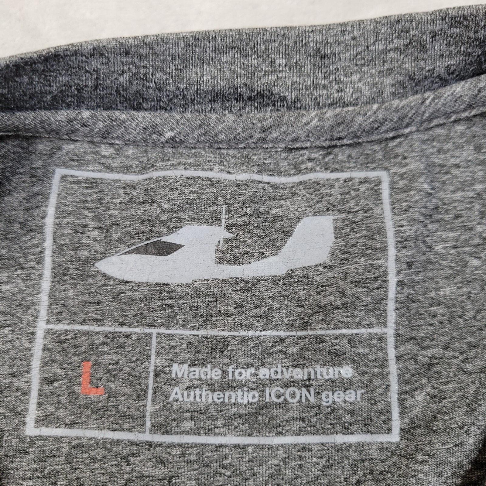 Icon Aircraft Mens Large Grey Heather Performance Tactical Tech Gear Basic Adult gallery