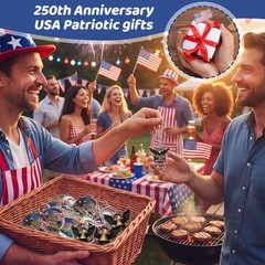 30 Pcs 250th Anniversary Patriots Keychain America Souvenirs Gift Bulk 1776-2…