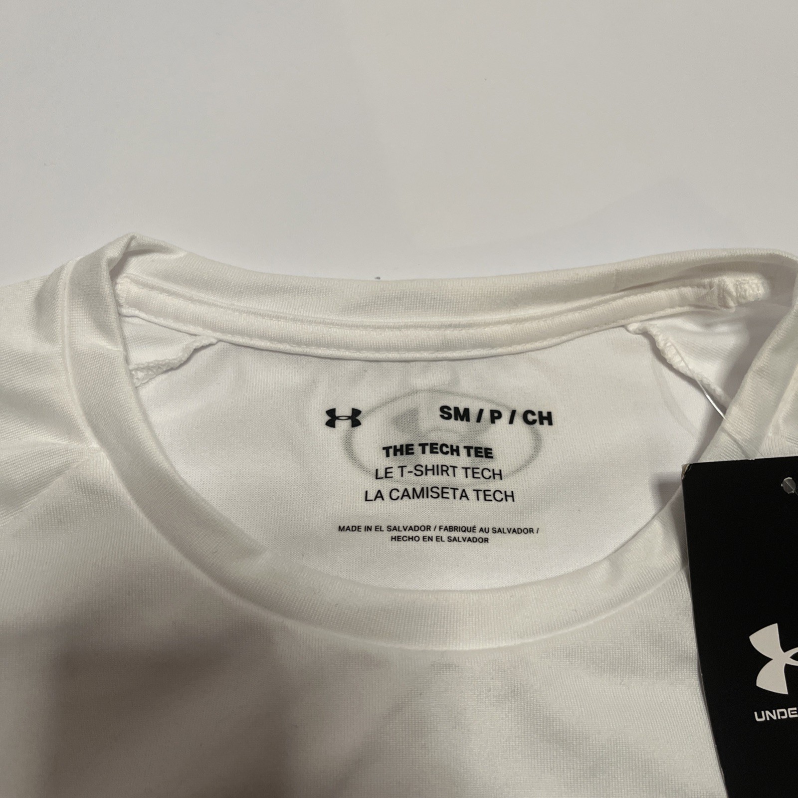 NWT Under Armour The Tech Tee Short Sleeve Shirt Men's Size Small White Top gallery