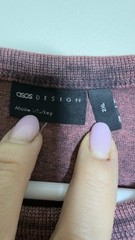 ASOS DESIGN Oversized Acid Wash Long Sleeve Tee Boxy Fit Burgundy 2XL Men’s