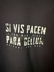 Combat Iron (Si Vis Pacem) Black Athletic Fit XL 60/40 Cotton-Poly Blend