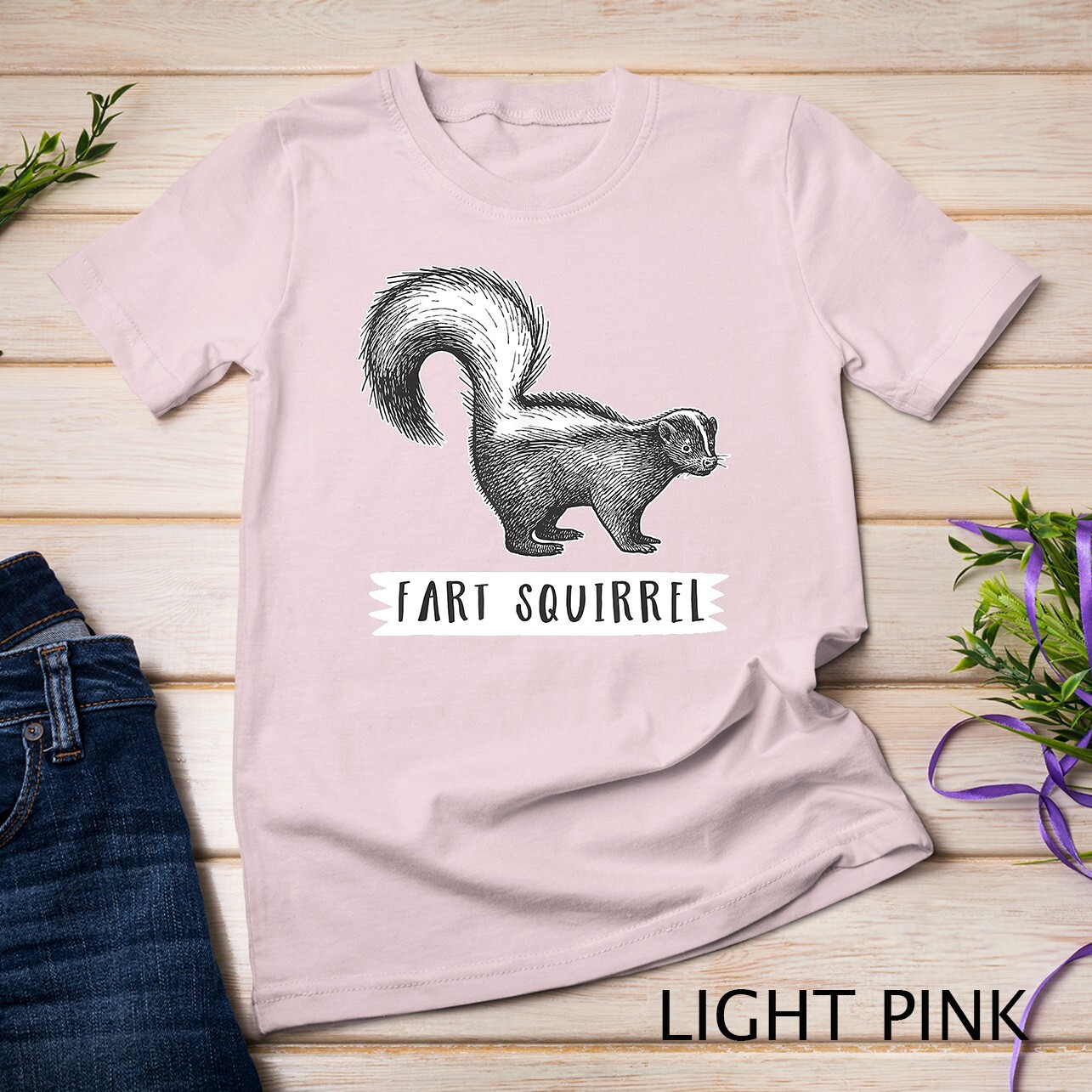 Fart Squirrel Funny Skunk Unisex T-shirt gallery