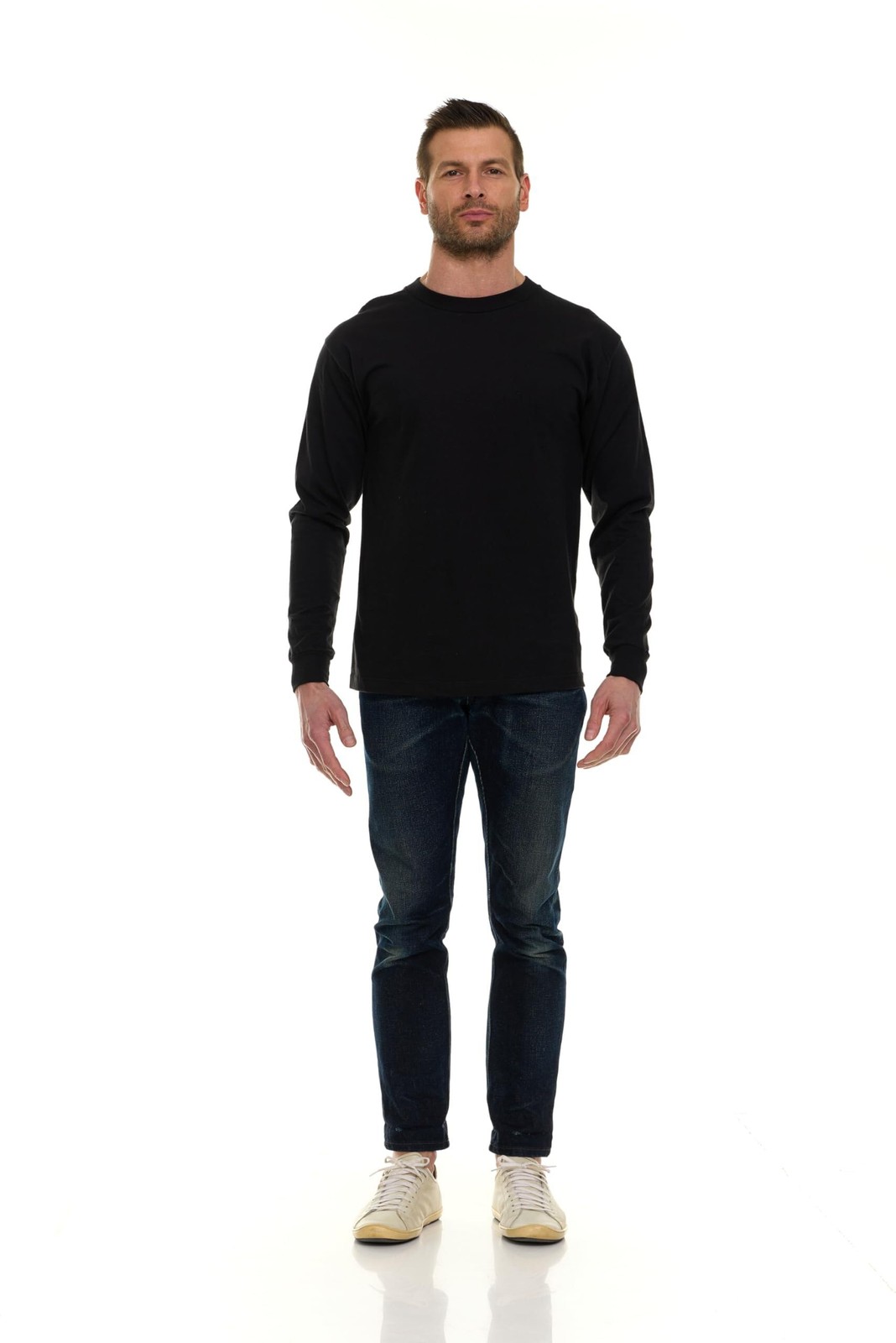 BILLIONHATS Mens Long Sleeve Colorful T-Shirts , Crew Neck Bulk Tees for Men gallery
