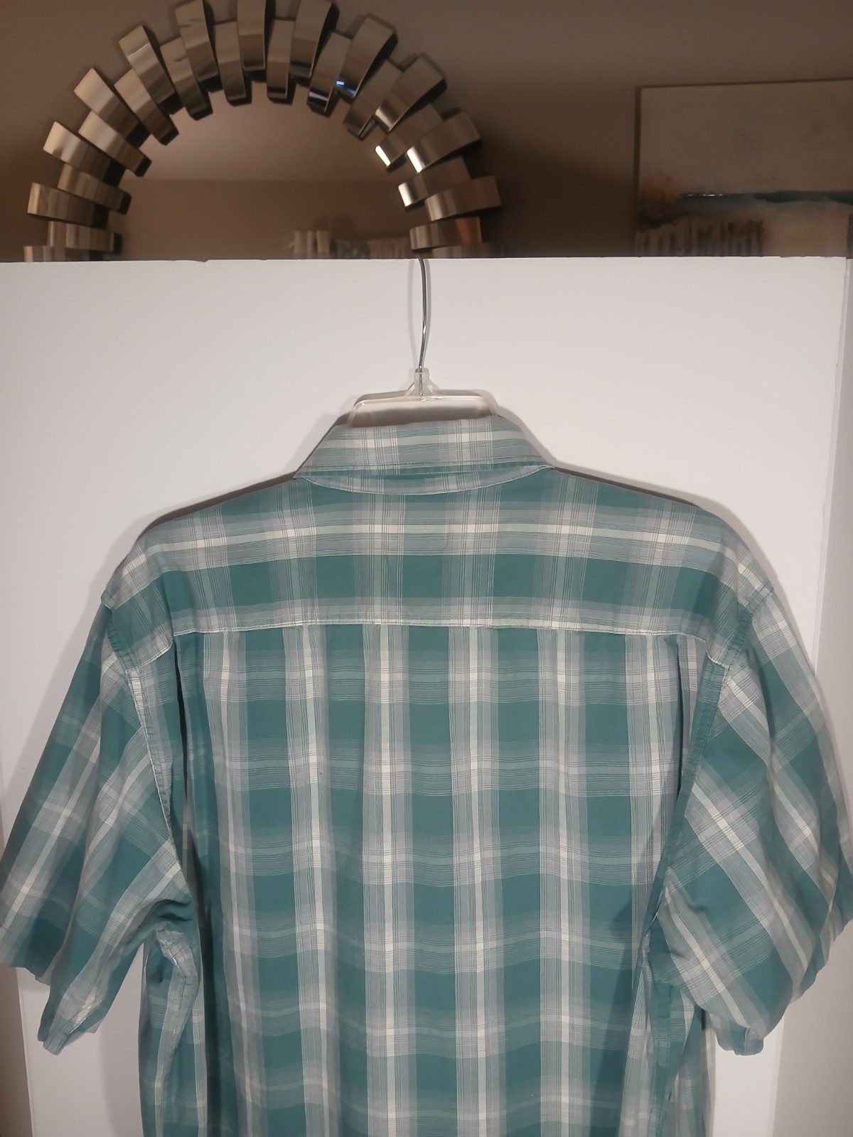 Wrangler Men Blue Plaid Button Down Shirt XL gallery