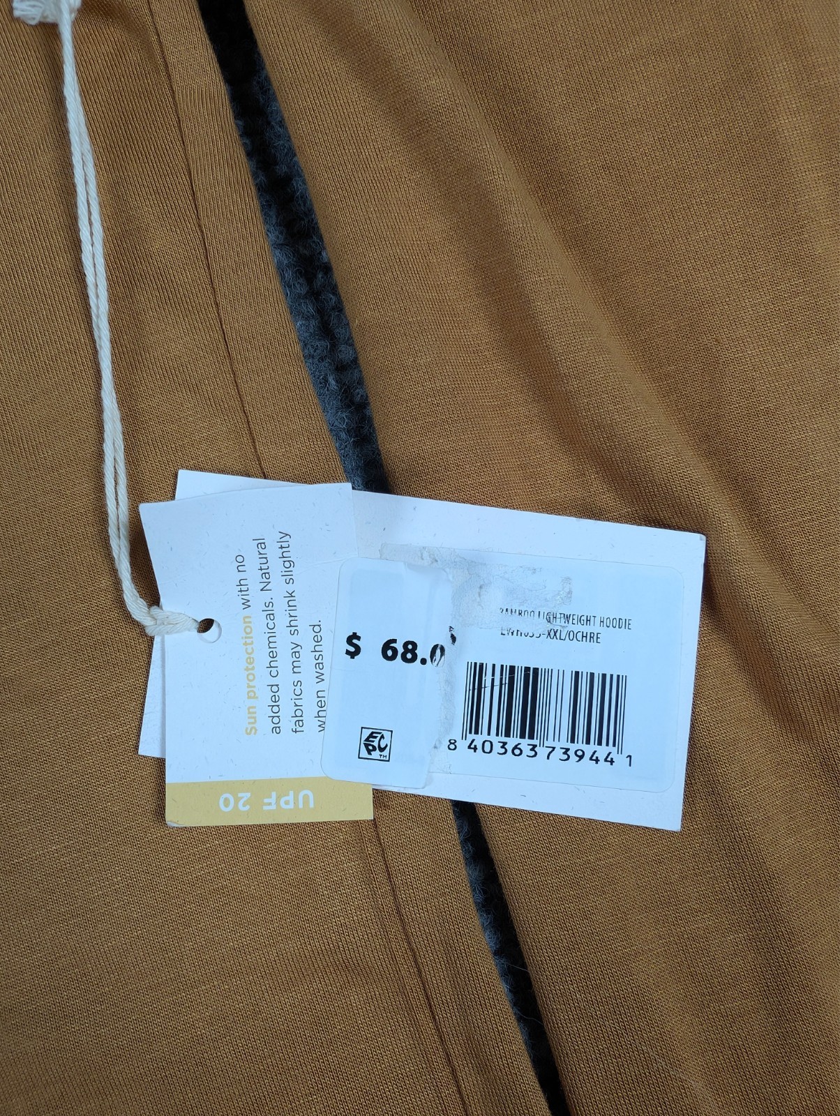 Free Fly Bamboo Lighweight Hoodie Mens 2XL Ochre Brown Sun UPF 30+ NWT gallery