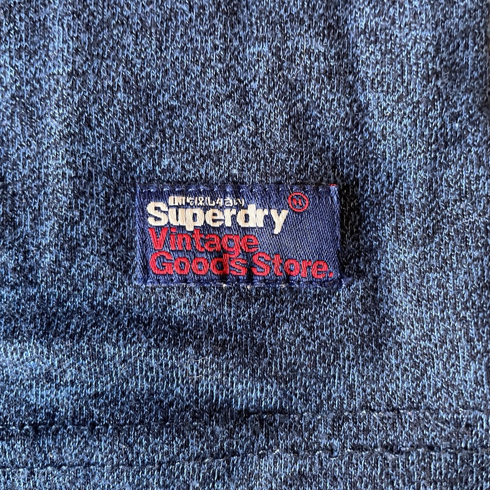 Vintage Super Dry Japan Blue Tank Top Size Medium gallery