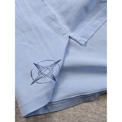 B. Draddy Dewey Pocket Tee Mens Small Blue Pima Cotton Winged H BDL08 NEW