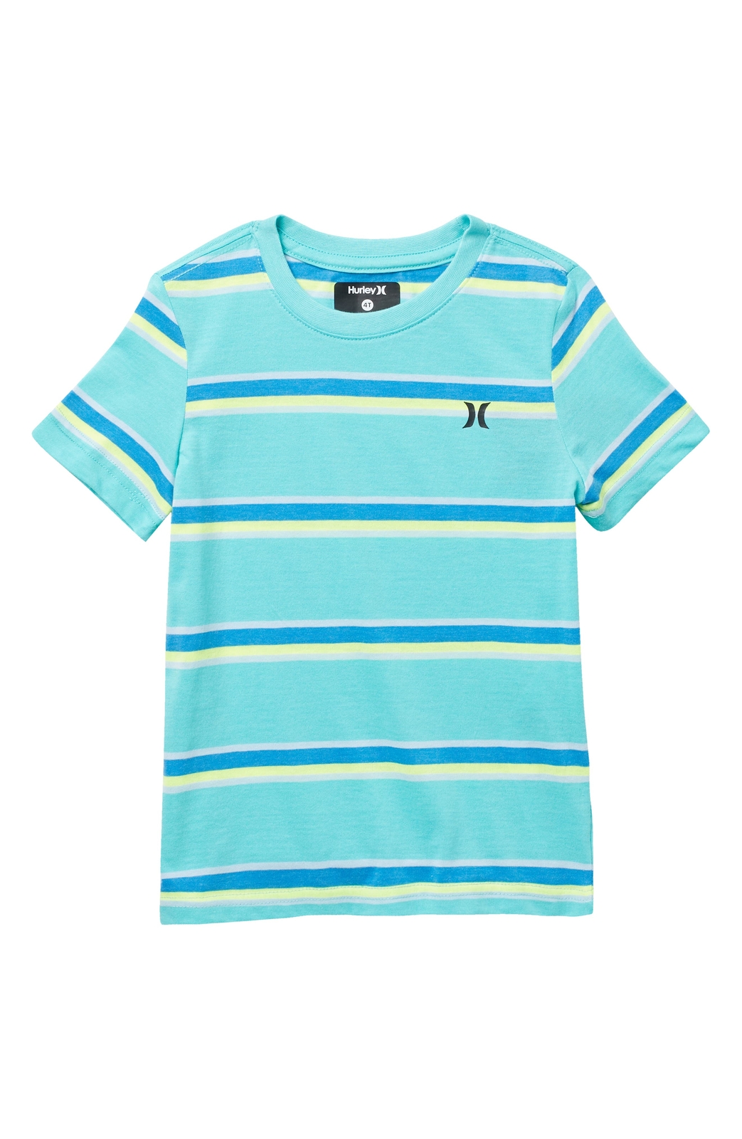 Hurley Toddler Boy’s Short Sleeve Magu Aurora Green Stripe T-Shirt Tee 2T/3T/4T
