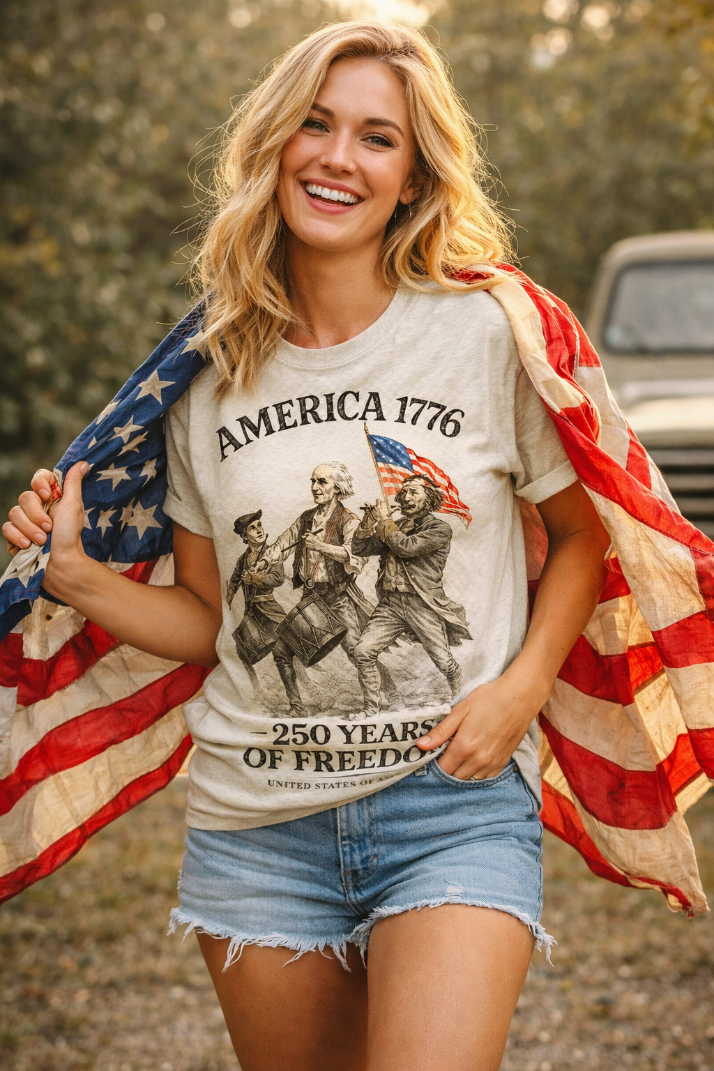 America 1776 Shirt Spirit of 76 Patriotic 250 Years Freedom 4th July T-shirt gallery