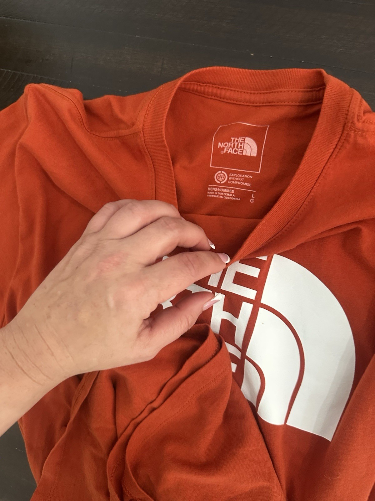 The North Face Exploration Without Compromise T-Shirt Men's Size Large Orange gallery